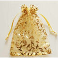 Champagne Organza Drawstring Pouches Suitable for Jewelry Party Wedding